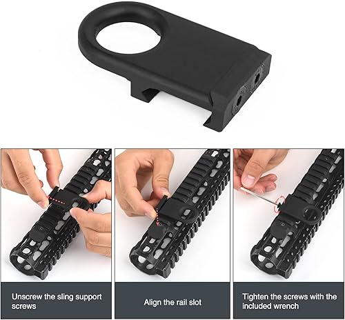 Miniatura 6 de rdzzwxw Picatinny - Lazo de montaje en riel, soporte táctico de aluminio de perfil bajo para riel Picatinny