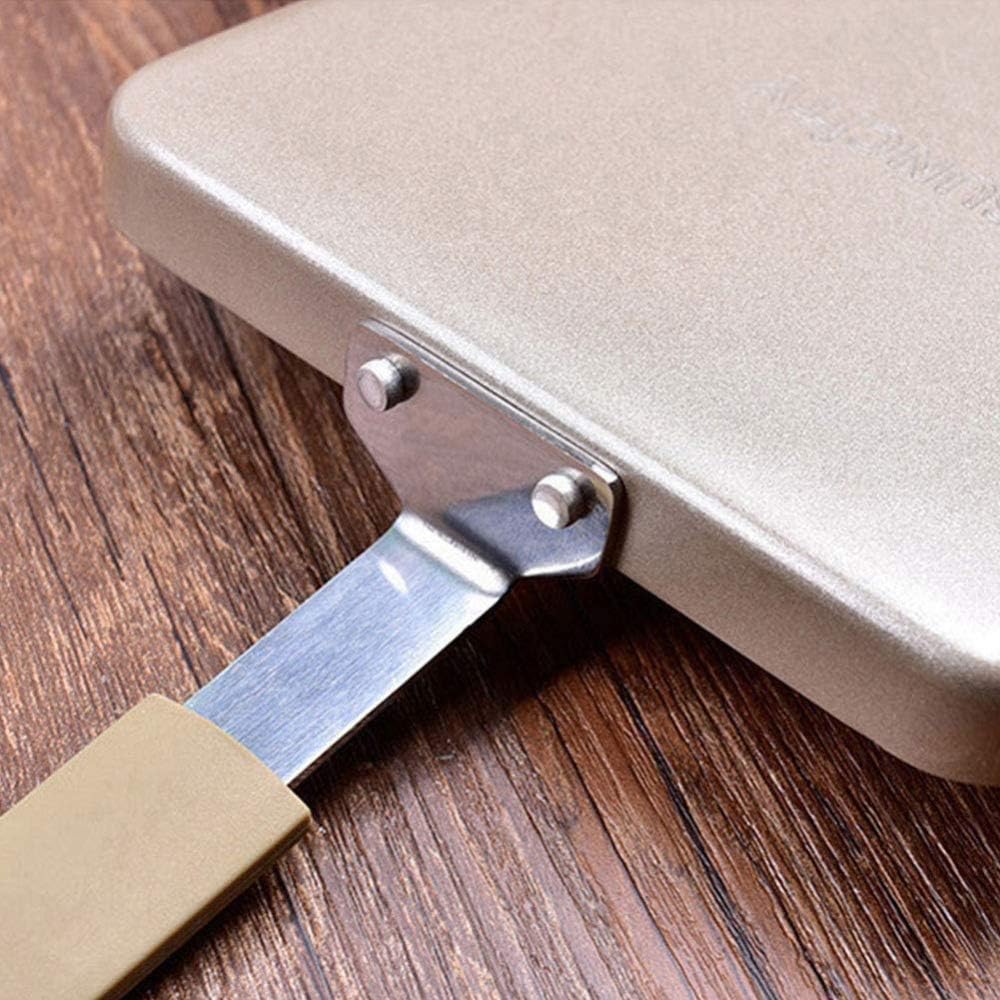 Crêpes pan Crepe pan Nonstick Square, Grill pan with high-Strength Carbon Steel Base, Induction Compatible for Baking Cakes, Frying Eggs, Mini cookware, Metallic