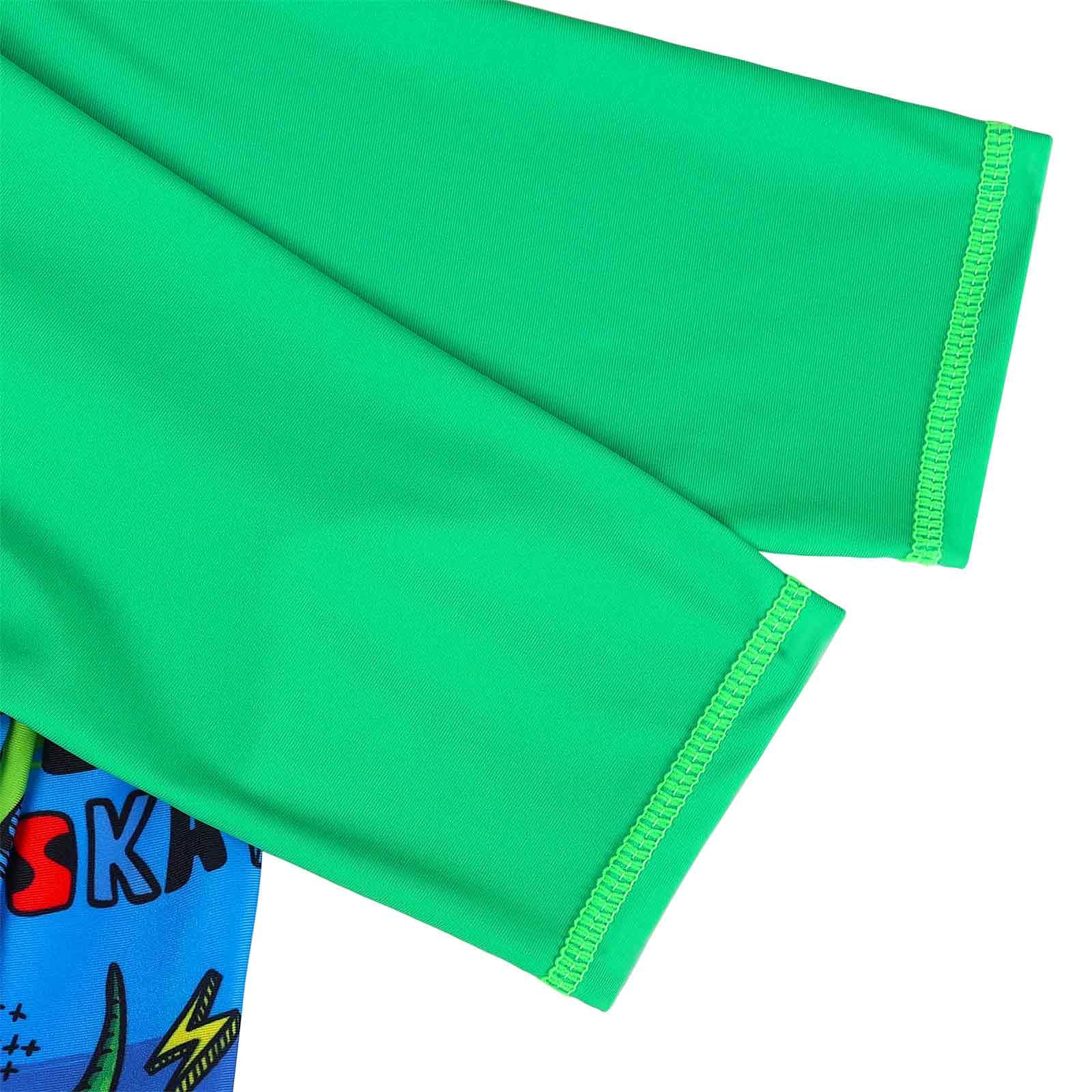 HUAANIUE Jungen Badeanzug 3-12 Jahre Kurzarm Schwimmanzug Einteiler UV | Hochelastisch, schnelltrocknend, atmungsaktiv, sicherer Sitz, Kurzarm Design, Reißverschluss, Pool, Strand, Wasserpark