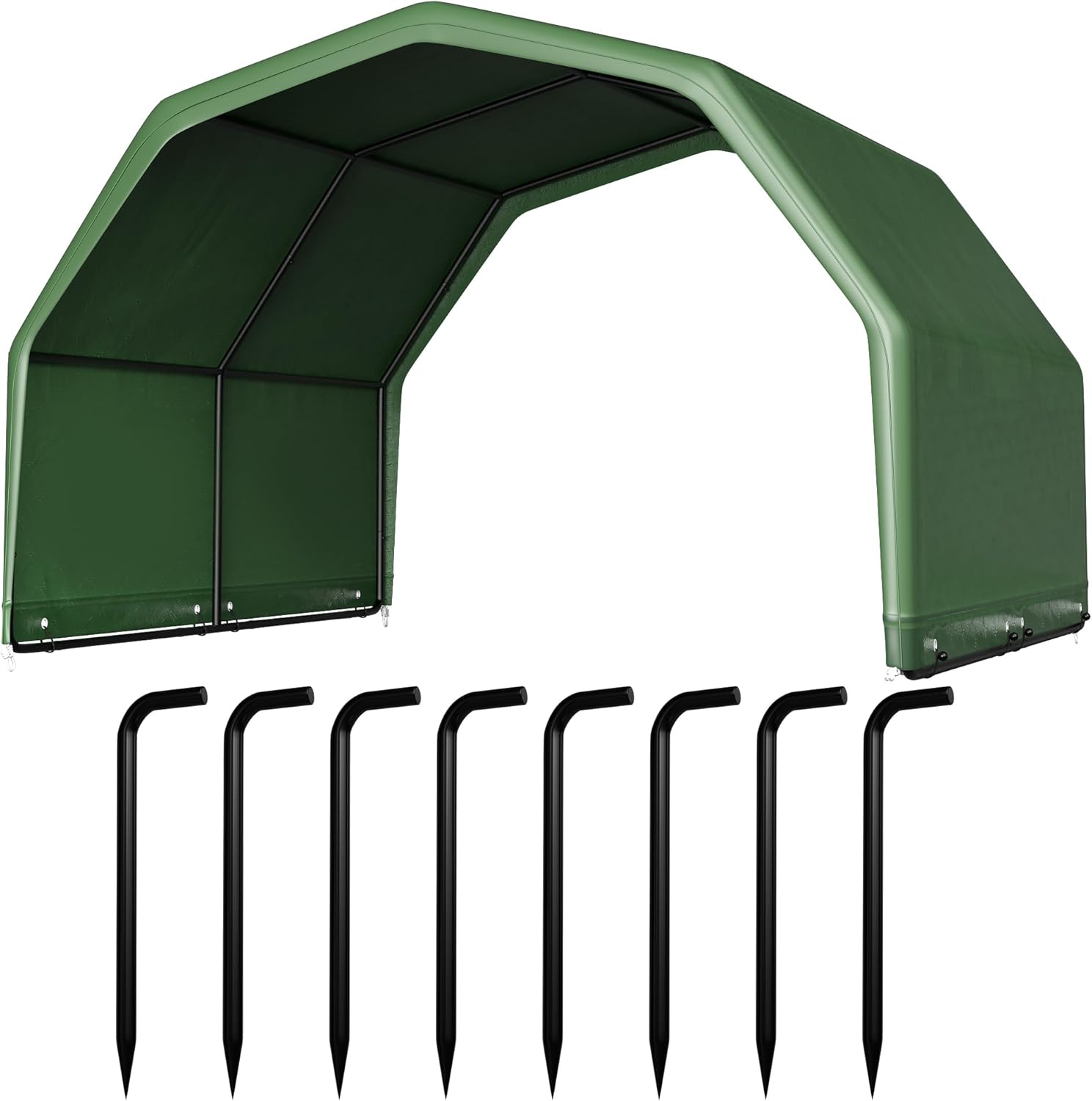 Portable Shed,Multi-Use Waterproof & UV Treated Cover with Heavy-Duty Steel Frame,Quick Assembly for Horse Shelter,Livestock and Goat Shelter