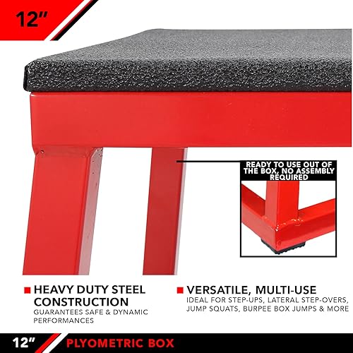 Miniatura 4 de JFIT Cajas pliométricas  Fabricado en Taiwán NO requiere montaje individual  Juego de cajas de altura y opciones de caja ajustable Plataforma