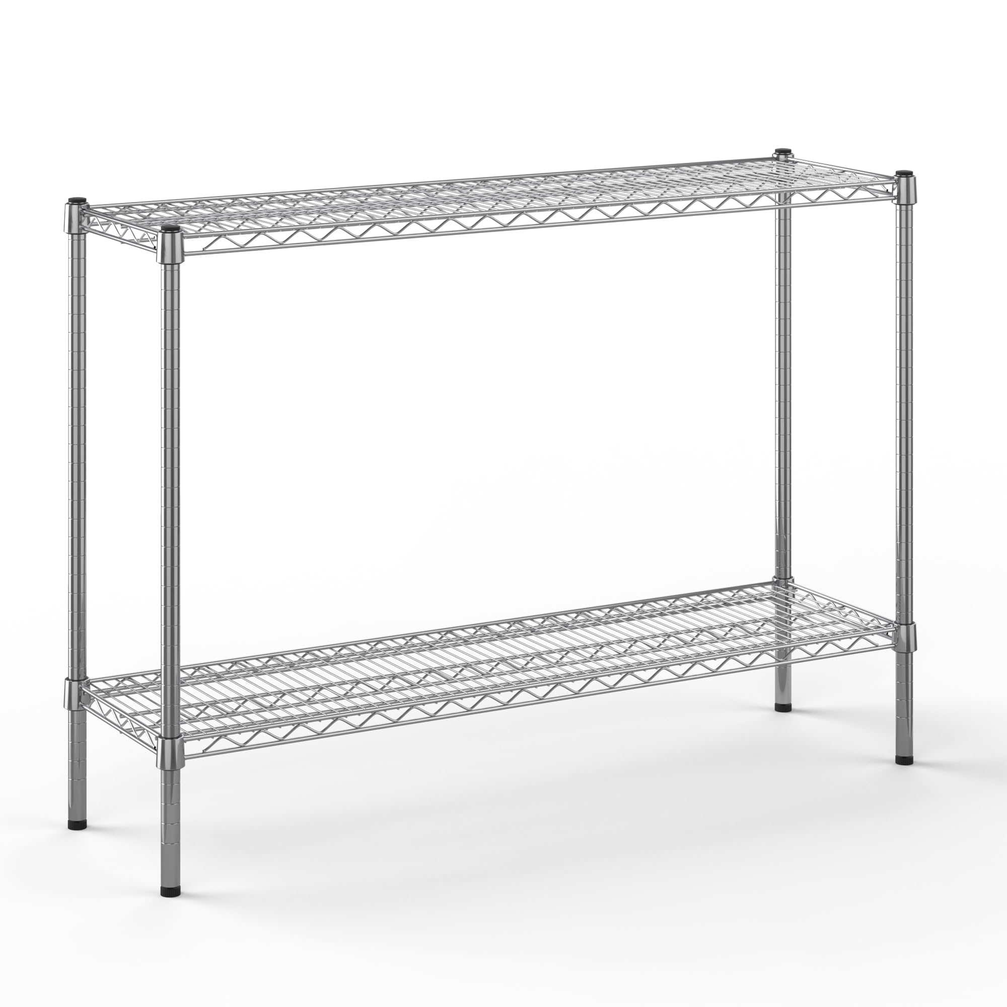14" Deep x 48" Wide x 34" Height Wire Shelving Kit | 2-Tier | NSF Commercial Storage Rack Unit