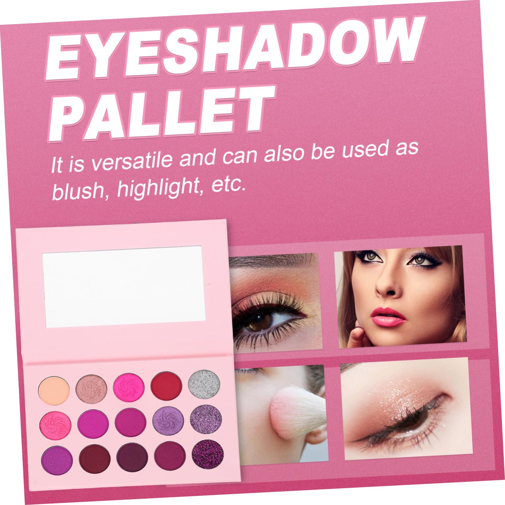 Didiseaon 15 Colors Eyeshadow Palette Girl Blush Tte Glitter Tte Matte Shimmer Women's Makeup Palette