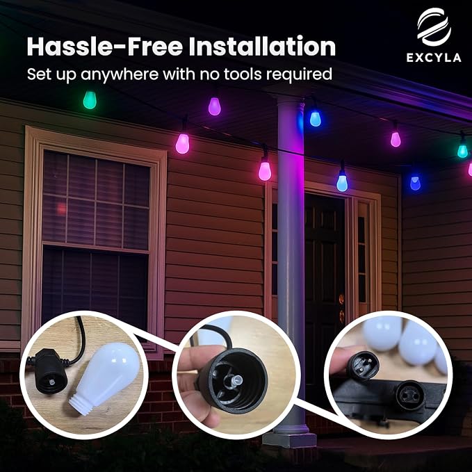 Luces LED para Exterior Cambiantes 15 Bombillas x2 miniatura 3