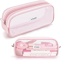 Vista 12 de Bolsa de Lápices de Malla Transparente de Fancy Forest, Estuche de Gran Capacidad para Lápices de Escuela y Estudiantes