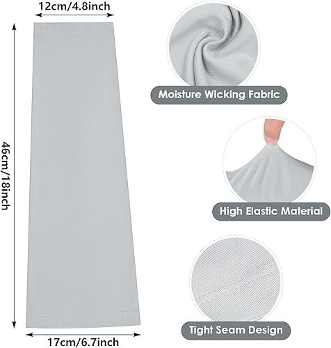 Miniatura 3 de 4 pares de mangas de compresión de gran tamaño para mujer, con protección solar UV, de seda helada, de gran tamaño, para mujer