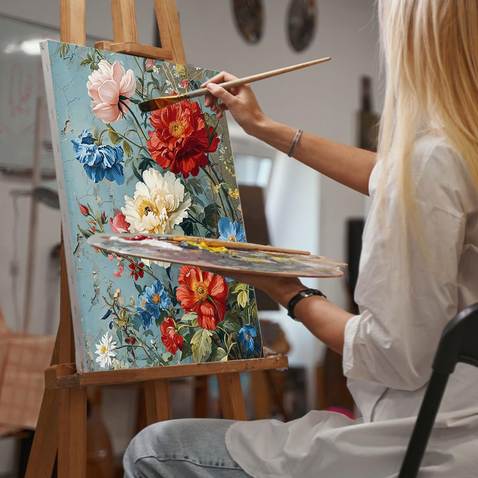 Kit Pintura Por Números Com Moldura - DIY Para Adultos E Crianças Decoração Casa