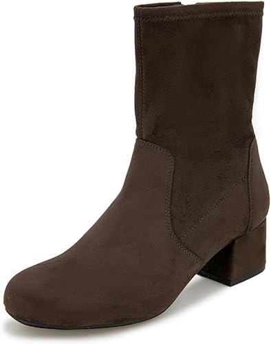Kenneth Cole REACTION Women's Road Stretch Ankle Boot, Chocolate, 8