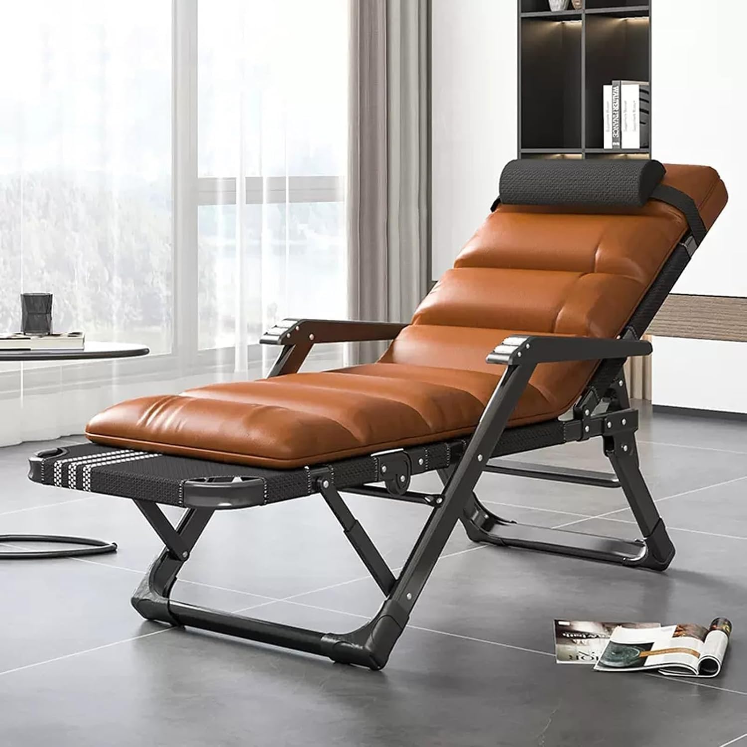 Fauteuil réglable par gravité pour soulager le dos et se détendre au jardin