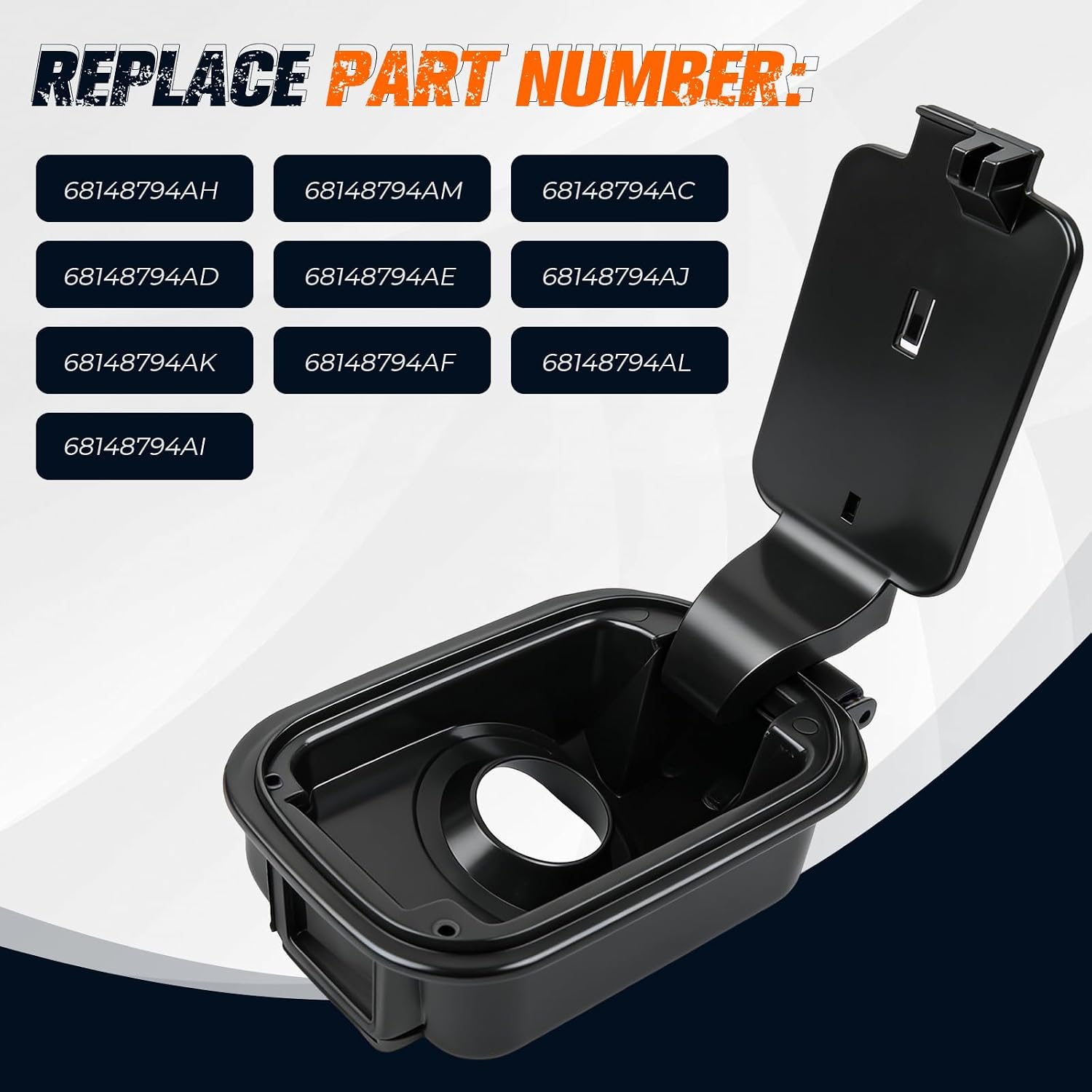 Fuel Door Filler Housing Compatible with Jeep Grand Cherokee 2014-2021 Jeep Grand Cherokee WK 2022 Replaces# 68148794AH 68148794AM 68148794AC 68148794AD