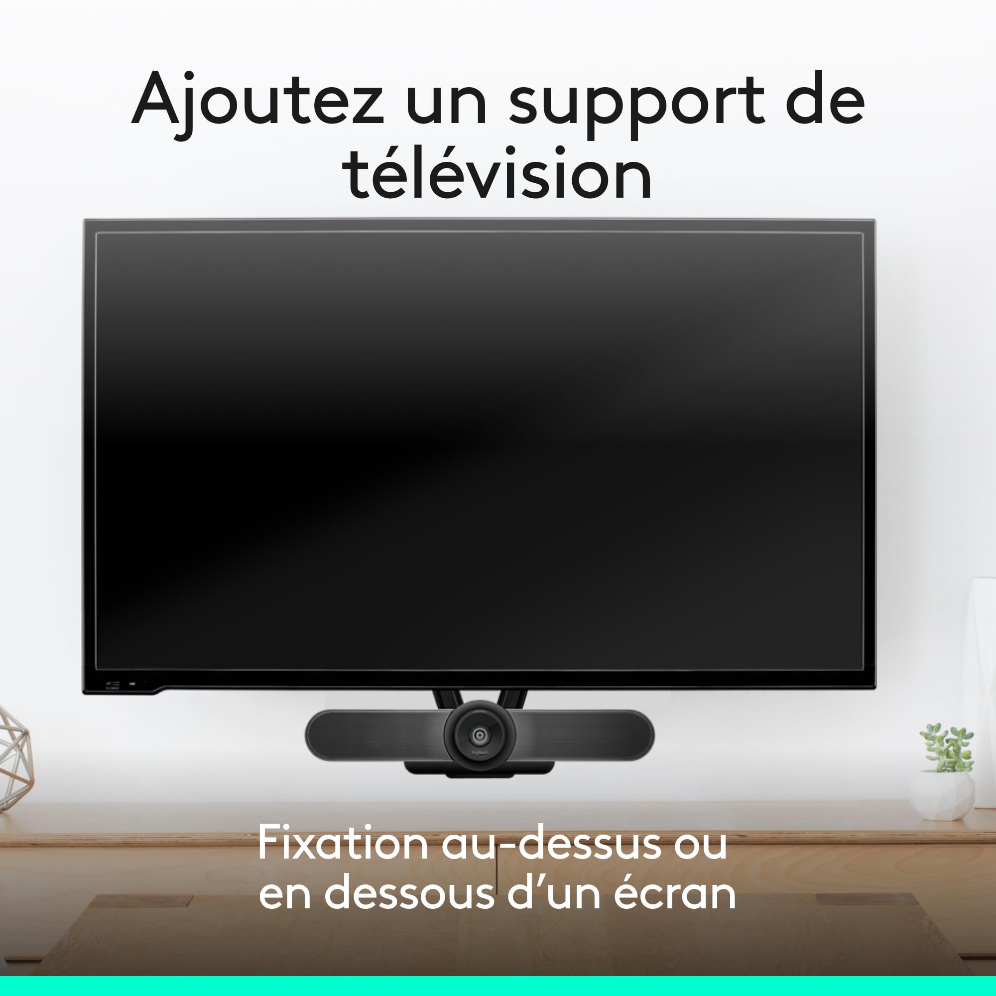 Logitech MeetUp, Système de ConférenceCam, Webcam Visioconférence, Ultra HD 4K/1080p/720p, 3 Microphones/Haut-Parleur Personnalisables, Champ de Vision Etendu 120°, PC/Mac/Portable/Macbook/Tablette