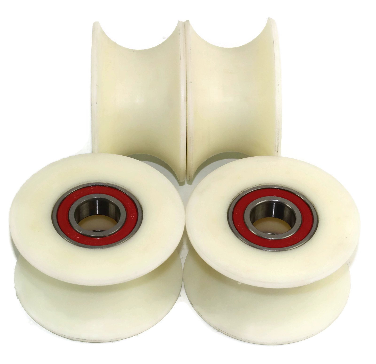 2 Pezzi Ruote Per Ante Scorrevoli Guide Guide Cuscinetti A Sfera Parti - Foto 5