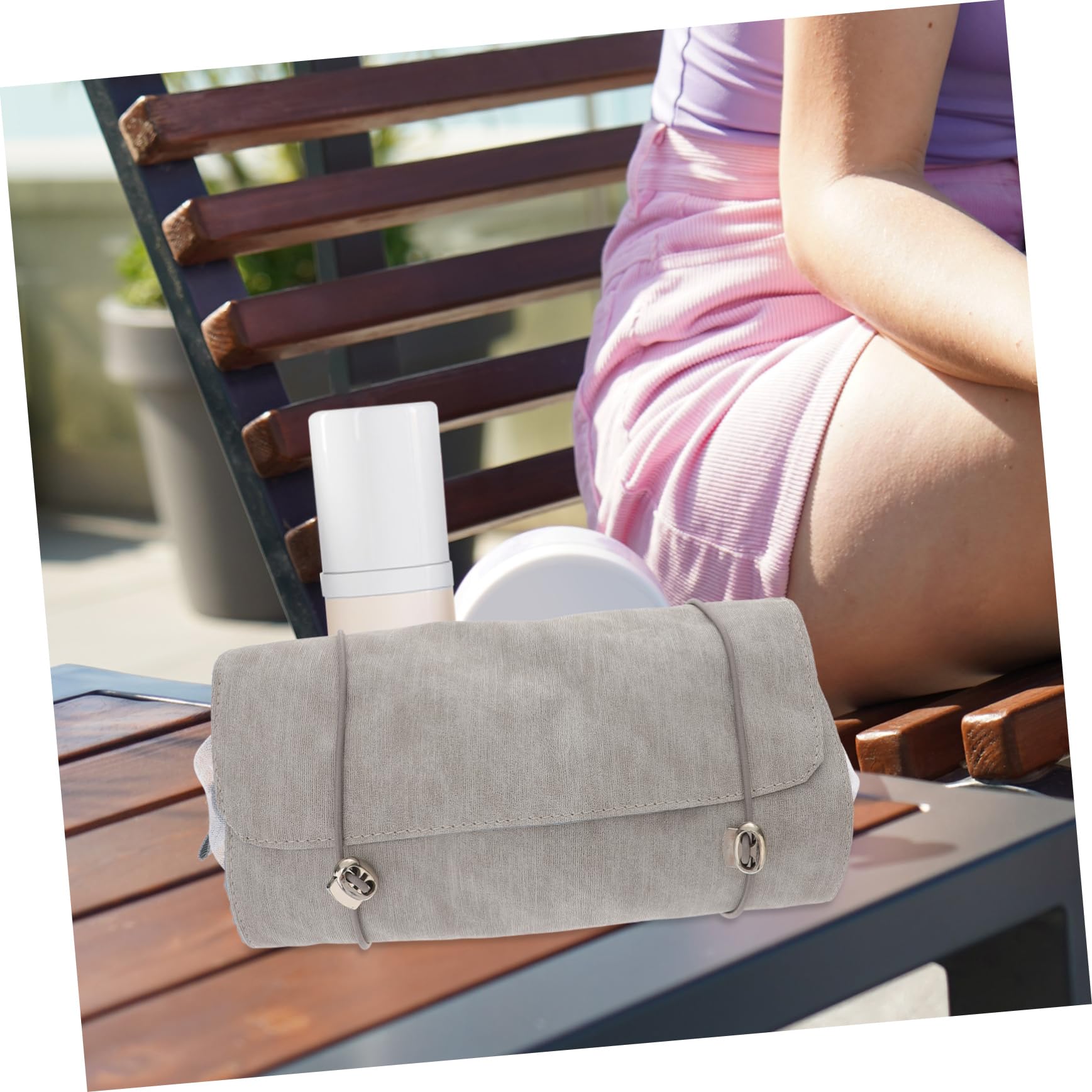 Healeved 3piezas Bolsa De Maquillaje Enrollable y Detachable para Organizador De Cosméticos Multifuncional Neceser Capacidad Alta y Asas para Mujeres y