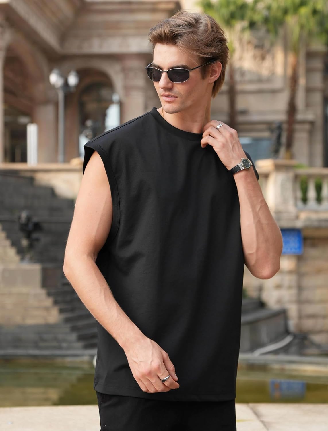 COOFANDY Mens Workout Tank Tops Summer Sleeveless Tee Shirts Casual Stylish Gym Muscle Shirt Loose Fit for Basketball - Image 6