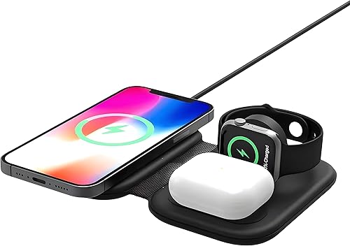 Cargador tres en uno para productos Apple, cargador de viaje para iPhone 3 en uno plegable, estación de carga 3 en 1 de Apple, para iPhone 14 13 12