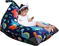 Vista 50 de Jorbest Almacenamiento de puf de animales de peluche, bonita construcción para niños y adultos, fundas de terciopelo de lujo para puf solo sin