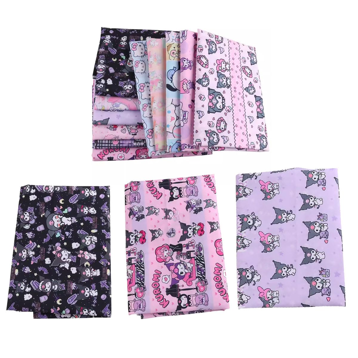 新品】可愛いHello Kittyハンドメイド素材端切れ綿100%D142