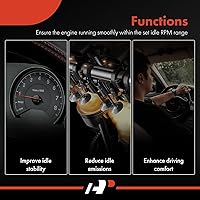 Vista 6 de A-Premium Válvula de Control de Aire de Ralentí de Inyección de Combustible IAC - V8 4.6L - Compatible con Ford, Lincoln y Mercury - 96-01 - Crown
