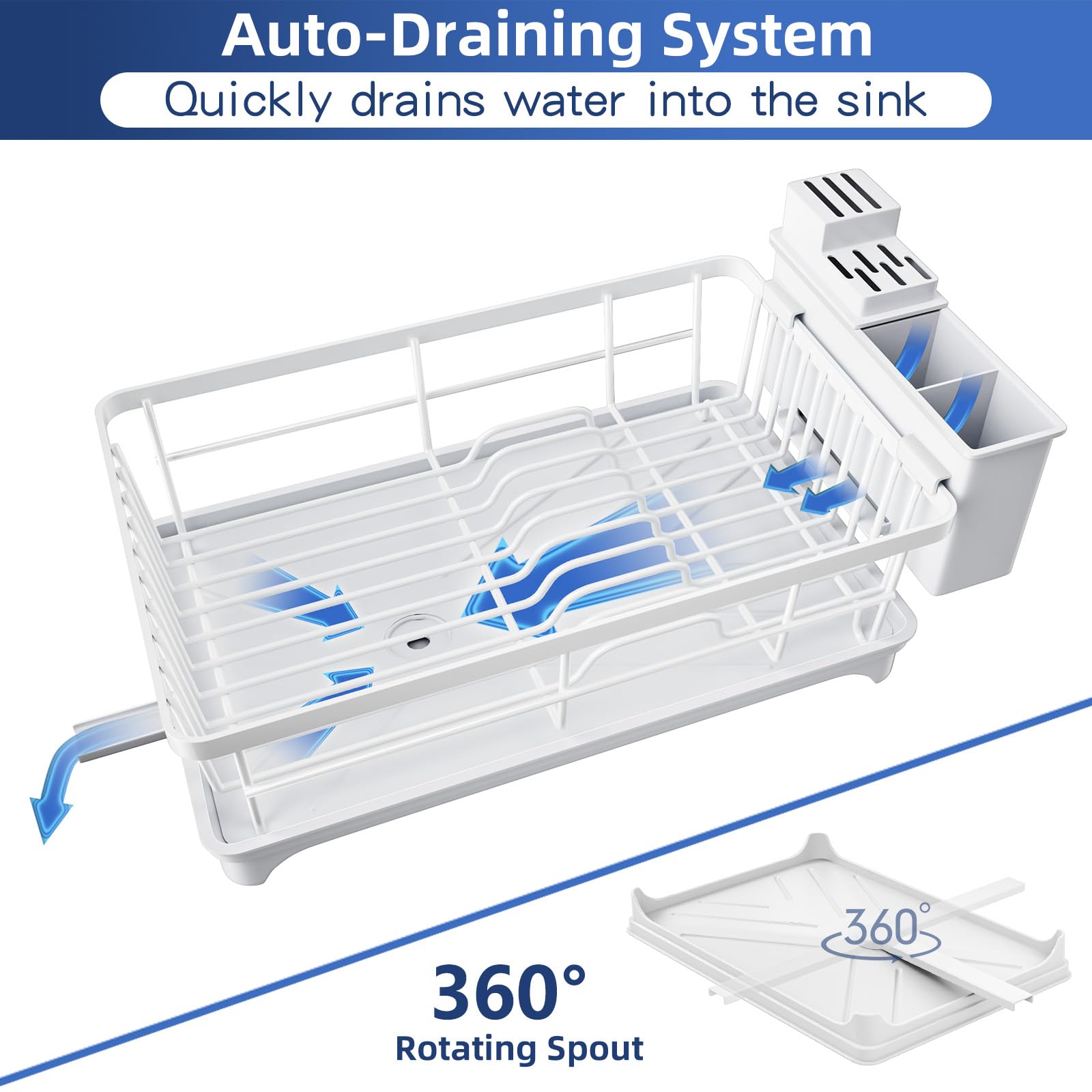 Dish Drainer Rack Dish Rack With Utensil Holder For Kitchen