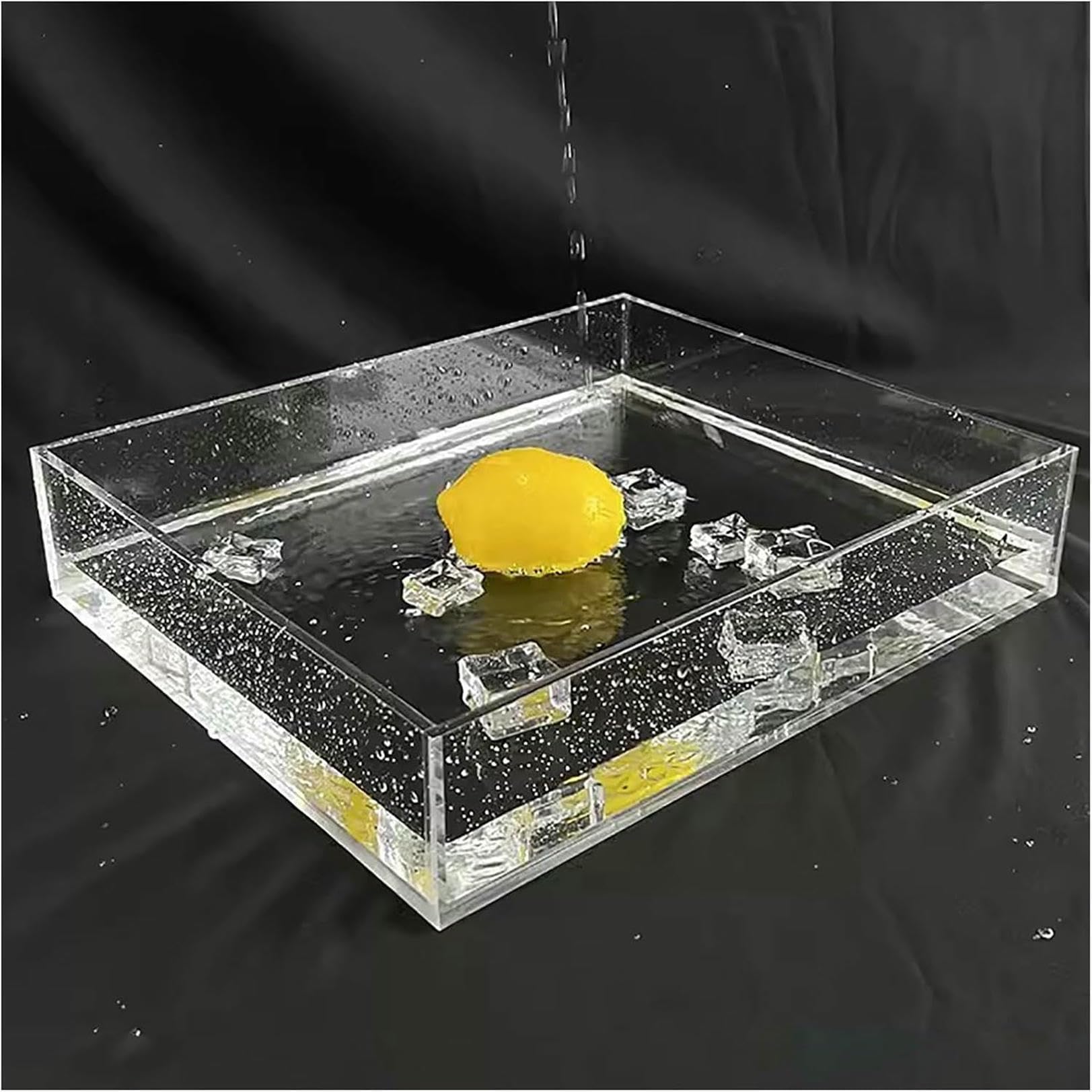 3mm Thick Clear Acrylic Shallow Water Tank for Photography - Display Case Showcase for Props, Cosmetics, and Collectibles(30x15x5cm)