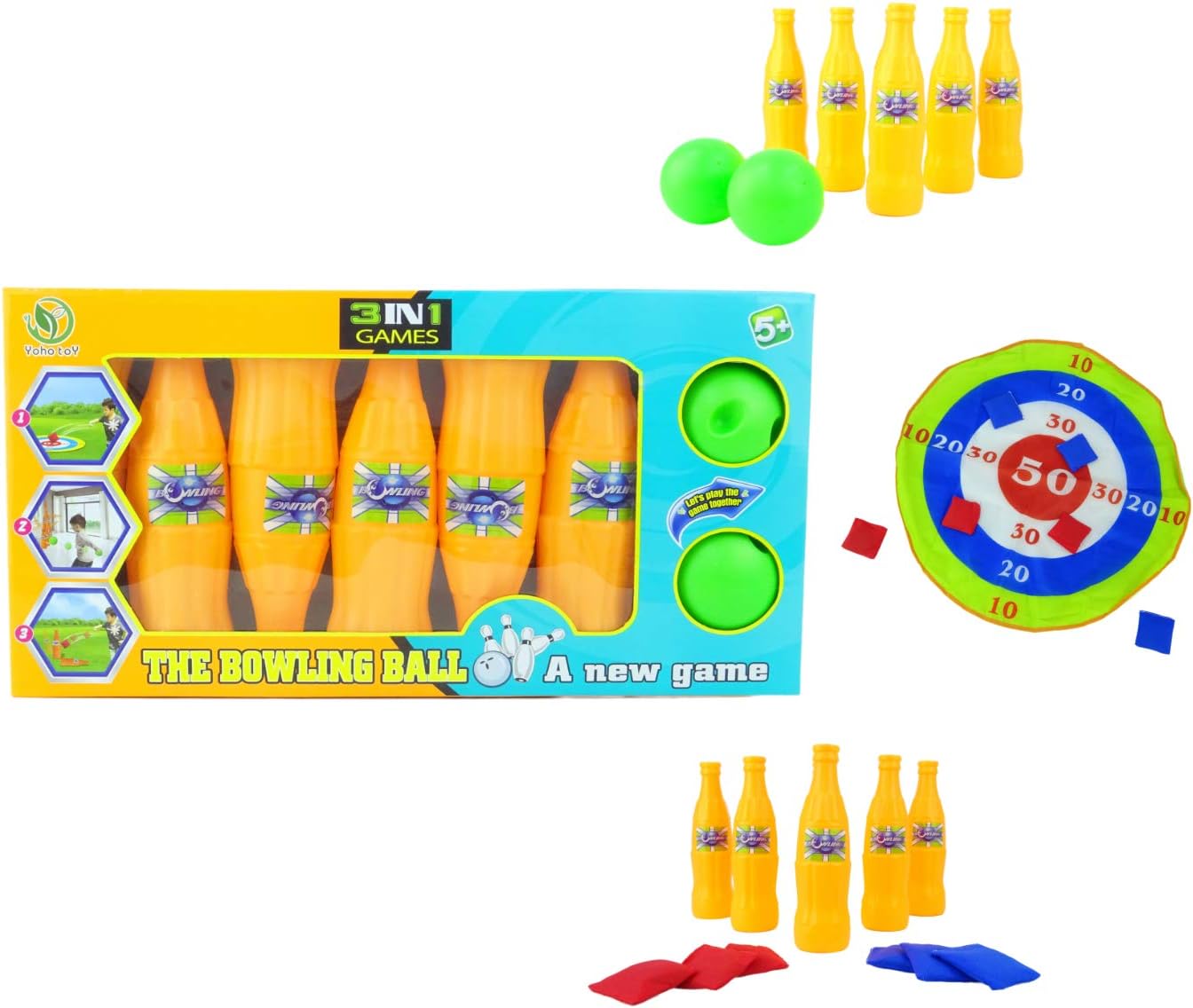 3 sacche da bowling con 3 palle