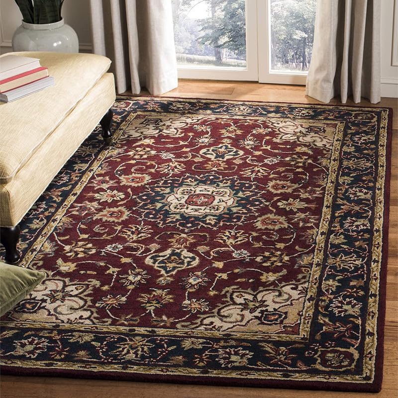 Image of Embossed Handmade GH Wool Thick Geometrical Carpet is a Stylish and Practical Addition to Any Living Room 10X13