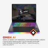 HP Omen Max Ordinateur Portable de Jeu, écran WQXGA 16" 240 Hz, AMD Ryzen AI 9 HX 375 (12C) 55 NPU Tops - Jusqu'à 5,1 GHz, NVIDIA GeForce RTX 5080 16 Go VRAM, 32 Go de RAM, SSD 1 to, Win 11, QWERTZ - 10