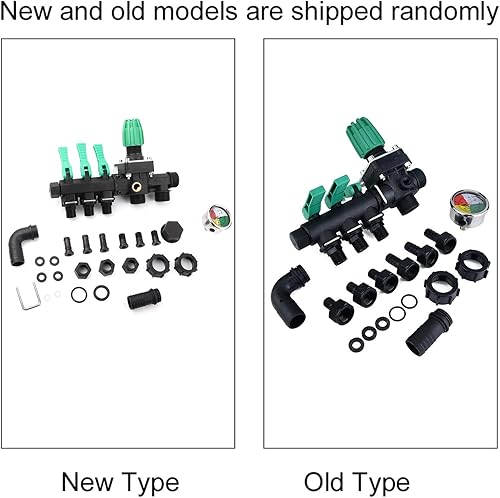 Miniatura 3 de Mumusuki Divisor de manguera de jardín de 3 vías, válvula de cierre de control de rociador agrícola, conector de manguera divisor de agua para