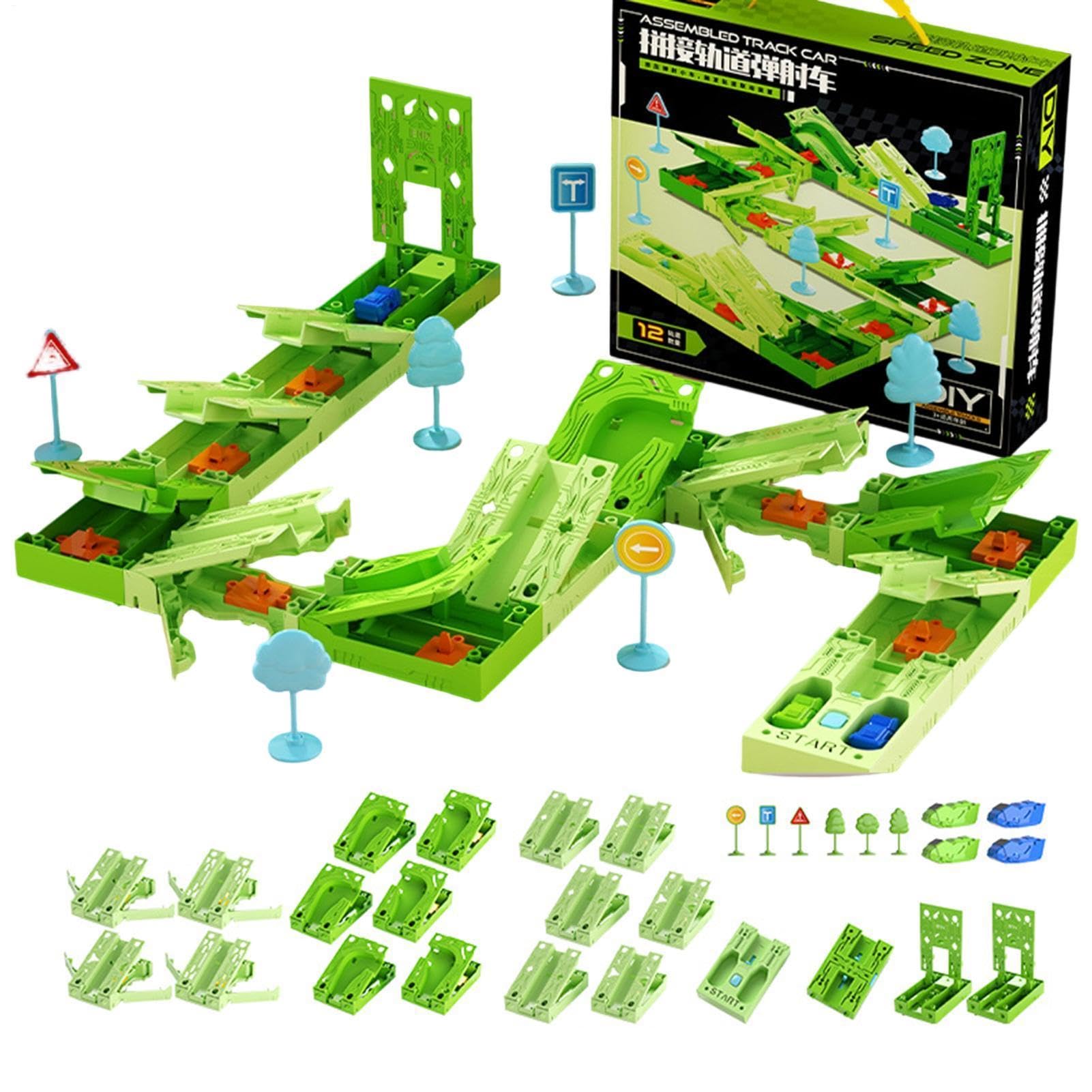 Bahn-Spielzeugautos Lustiges Partygeschenk, Puzzles und DIY-Fahrzeugspiele | Puzzle-Rennstrecken-Autoset für die Vorschule, Kindergarten, Garten, Hof, auf Reisen und in der Schule