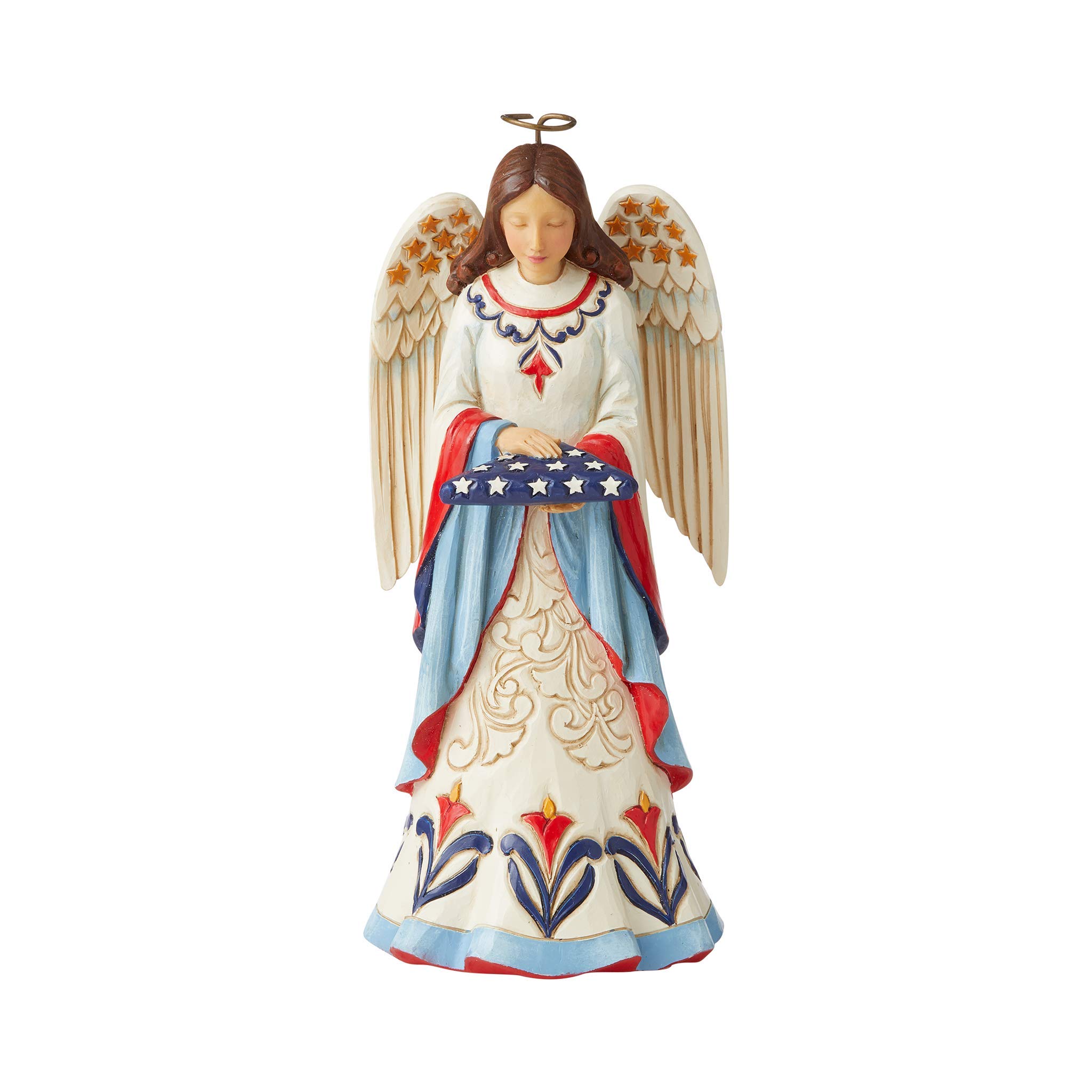 Figurine ange patriotique Heartwood Creek Jim Shore multicolore