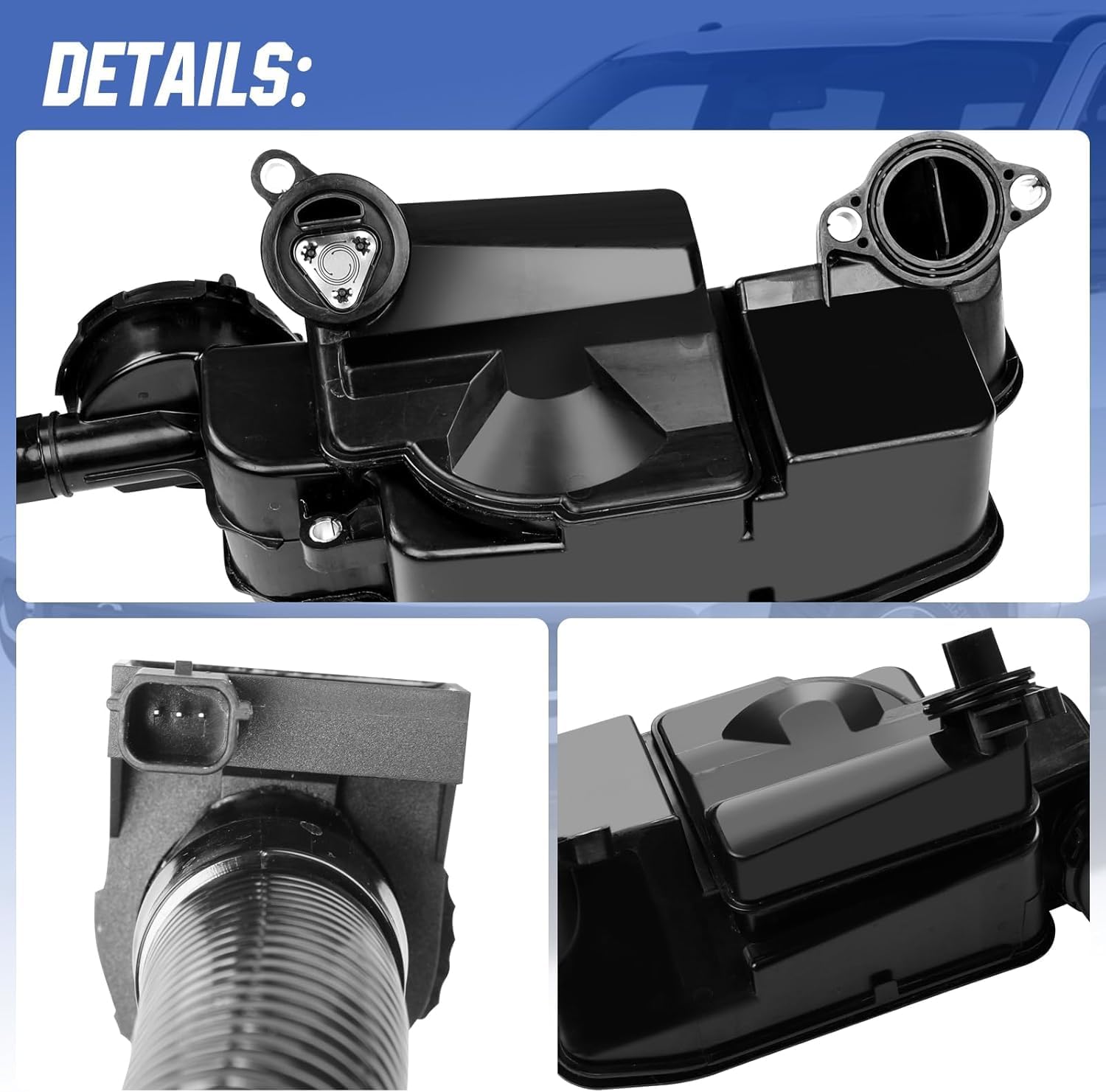 Oil Separator Assembly Compatible with Ford F250 F350 F450 F550 Super Duty 6.7L V8 2011-2016 Powerstroke Diesel PCV CCV Vent Valve Engine Crankcase Replacement# DC3Z6A785C