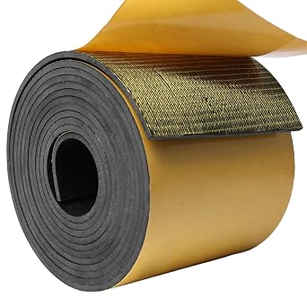 DGSL Neoprene Rubber Sheet Self Adhesive, 4" W x 1/8" T x 10 L Solid Rubber Sheets, Rolls & Strips for DIY Gaskets Crafts, Pads, Protection, Supports, Leveling, Anti-Vibration, Anti-Slip