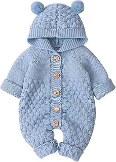 Bestgift Baby,Clothing,Baby Boys 0-24m,Bodysuits & One-Pieces,Rompers Bestgift Infant Baby Boy Girl Sweater Jumpsuit Faux Fur Hoodie One-Piece Romper