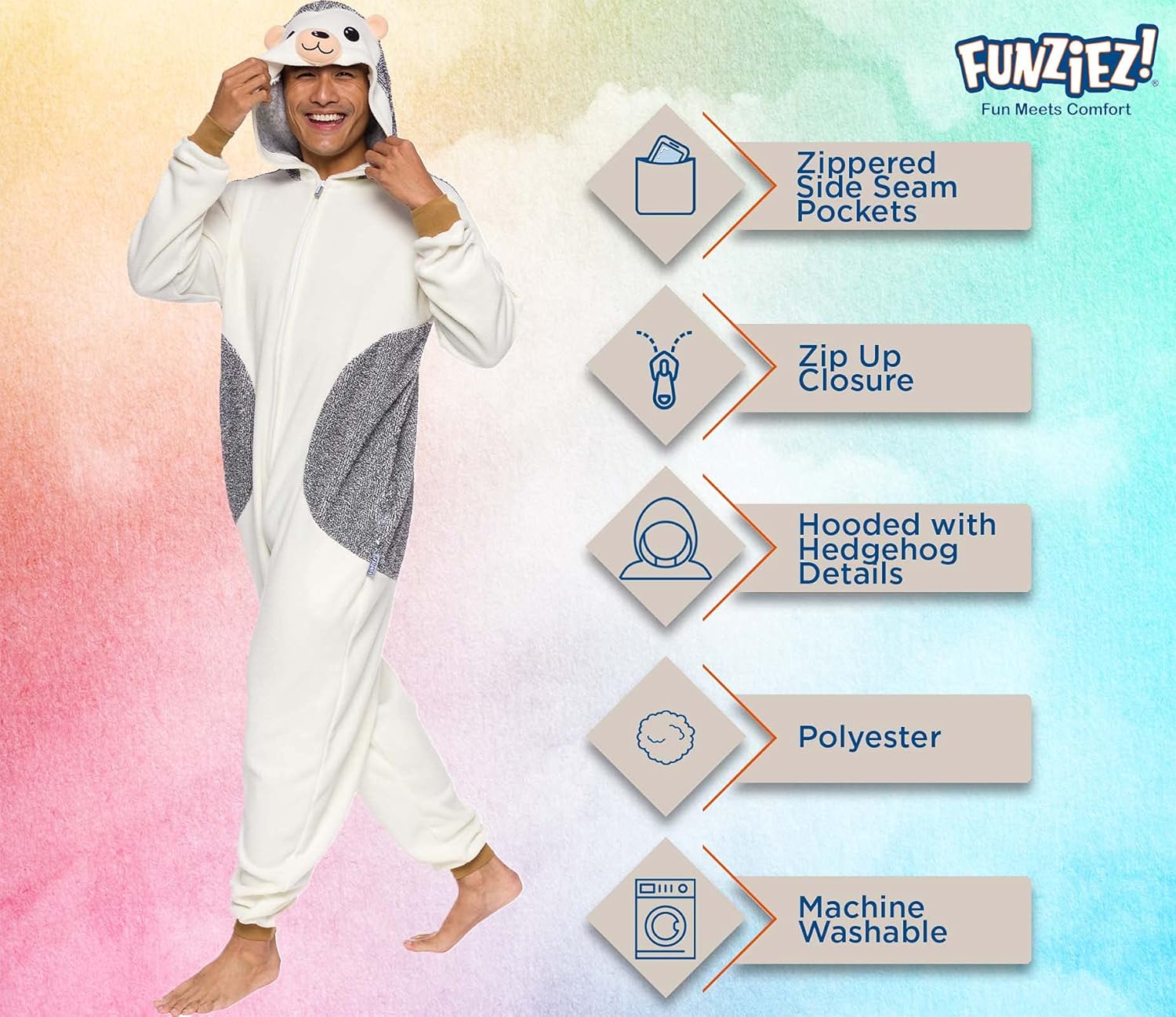 Funziez! Dalmatian Dog One Piece - Plush Adult Animal Costume Jumpsuit - Image 4