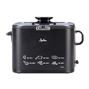 JATA FR5600 - Freidora Aceite Compacta. Capacidad: 1,3 litros. Antiadherente. Libre de PFOA y PTFE. Estructura metálica. Cuerpo inox antihuella. Termostato regulable. Cestillo ajustado para optimizar