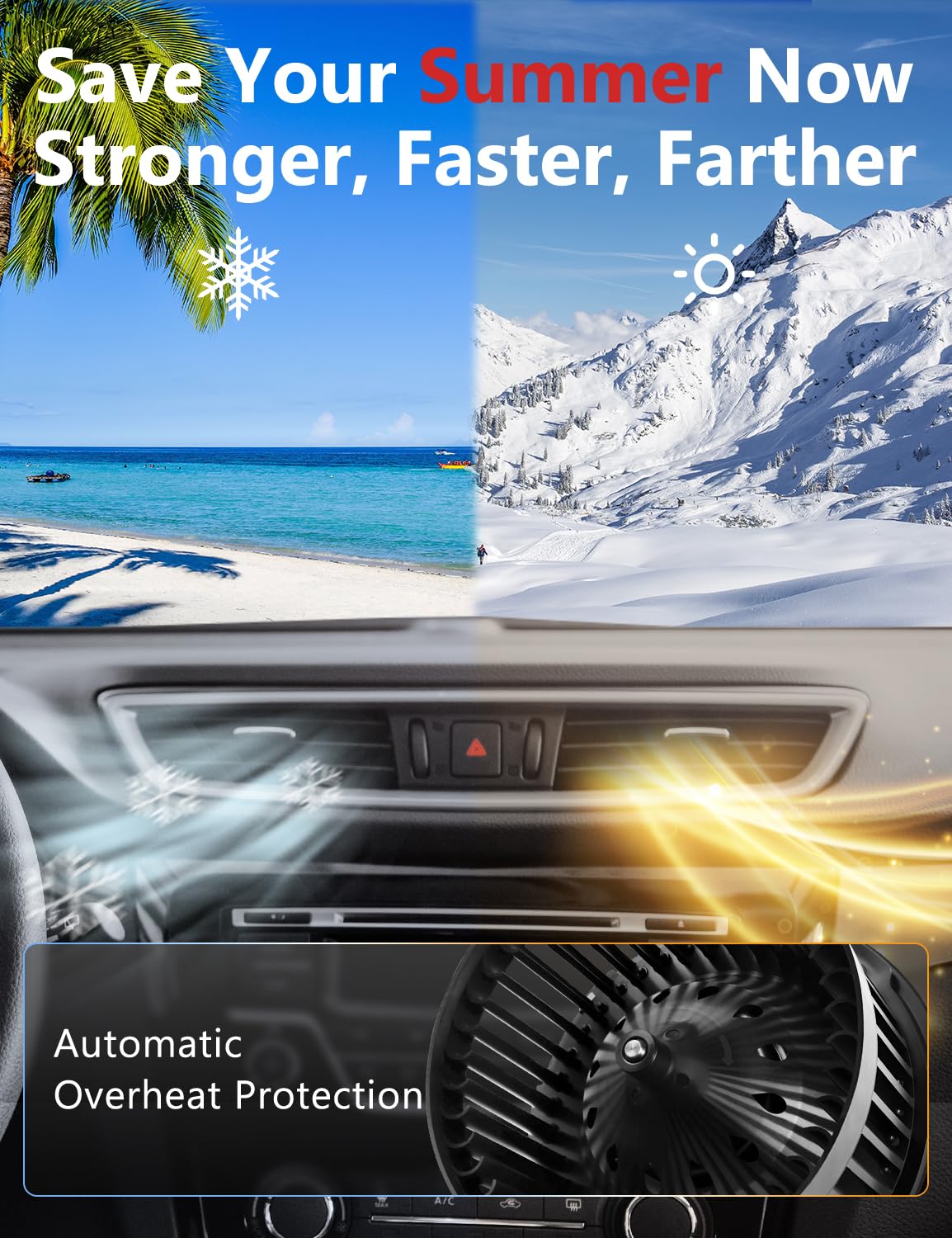 HYR 700323 AC Heater Blower Motor Fit for Nissan Rogue 2014-2019, Rogue Sport 2017-2019, Front Side with Fan Cage Replace# 27226-4BU0A, 272264BU0A, 75041, BM10019C