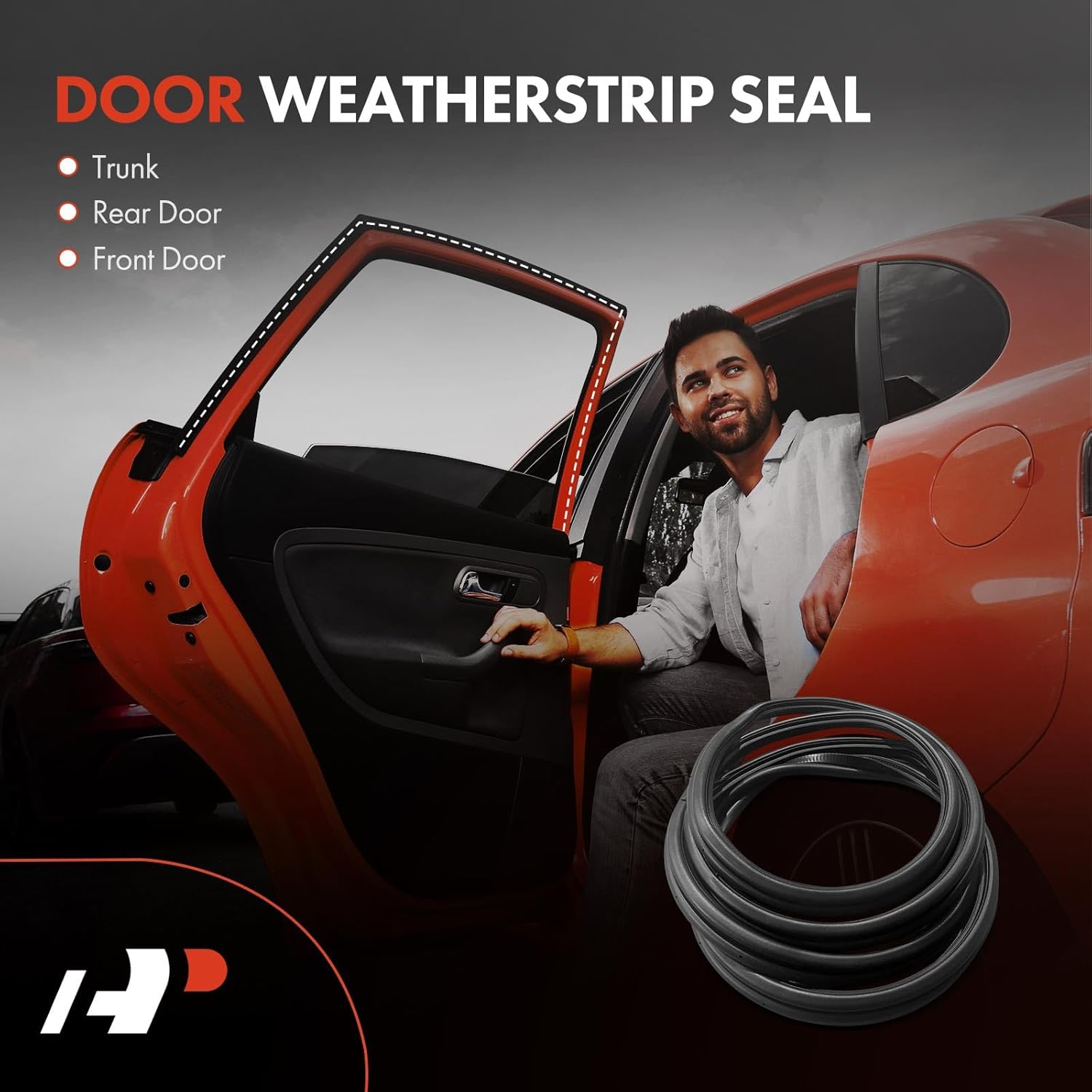 A-Premium Rear Left or Right Car Door Weather Stripping Seal Strip Compatible with Ford Expedition & Lincoln Navigator, 2007-2017