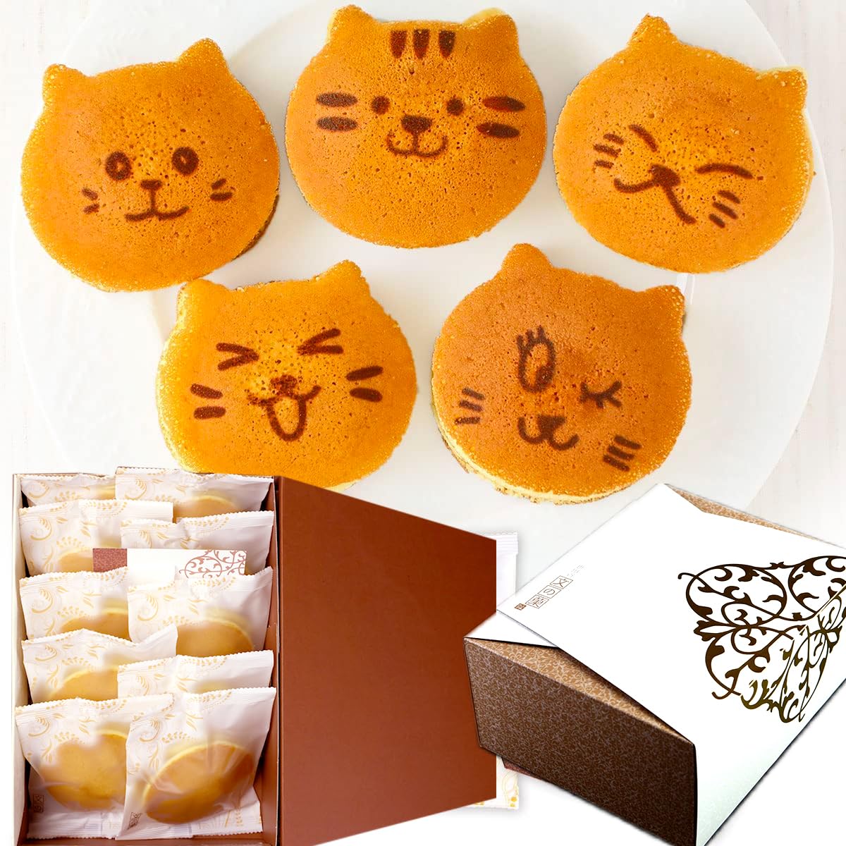 Amazon.co.jp: 猫 どら焼き どらネコ ねこ ドラ焼き お菓子 和菓子 10