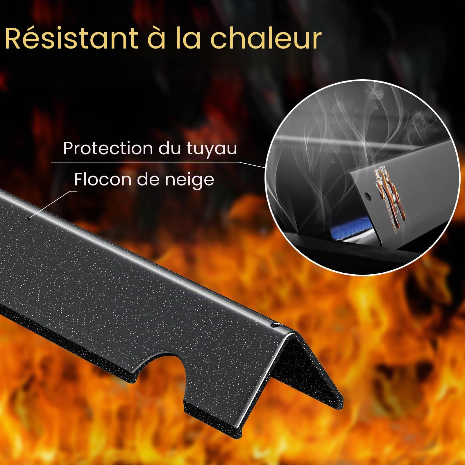 66032 Flavorizer Bars pour Weber GS4 Genesis II&LX 300 Series,Gril Genesis II E-310 S-310 E-330 E-335 S-335,66795 43,4CM Barres aromatiques en porcelaine émaillée pour Weber Genesis GS4 E/S 340