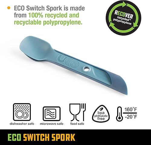 Miniatura 8 de UCO Reciclado ECO Switch Spork - Juego de utensilios de camping integrados de 2 piezas