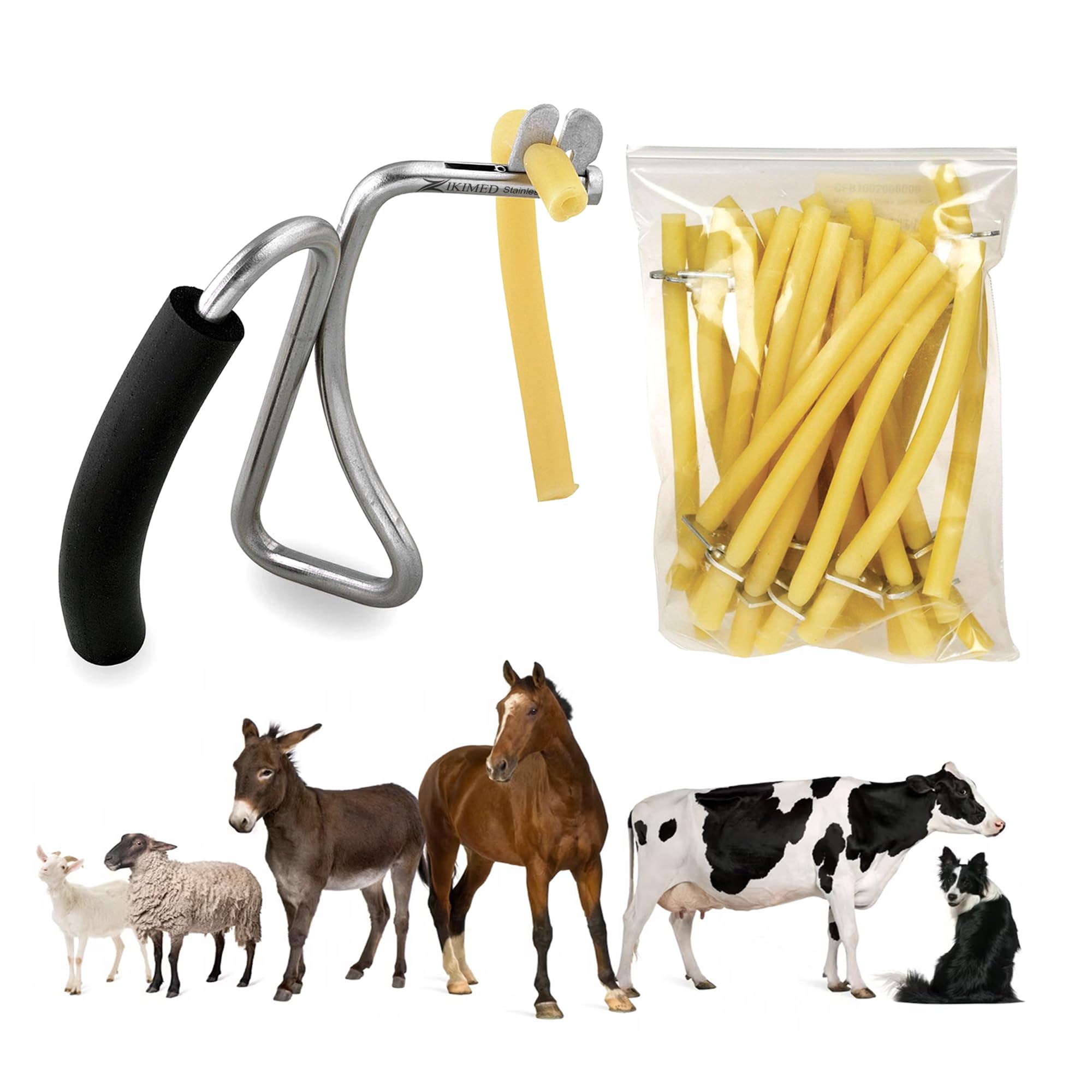 California Bloodless Castration Stainless Steel Bander & Bands (25 pk)