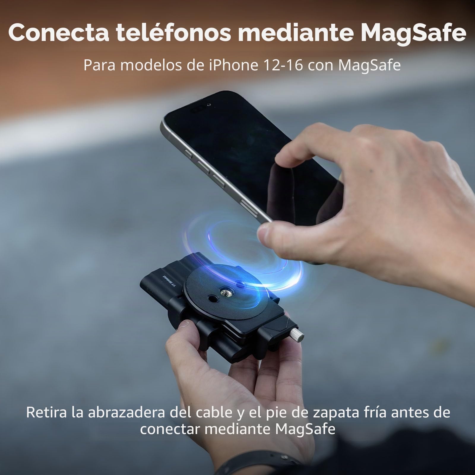 SMALLRIG Soporte universal para SSD con abrazadera de cable de zapata fría, abrazadera de 40-60 mm de ancho, soporte de montaje SSD para MagSafe, para Samsung T5 T7 SSD, para SanDisk SSD, compatible
