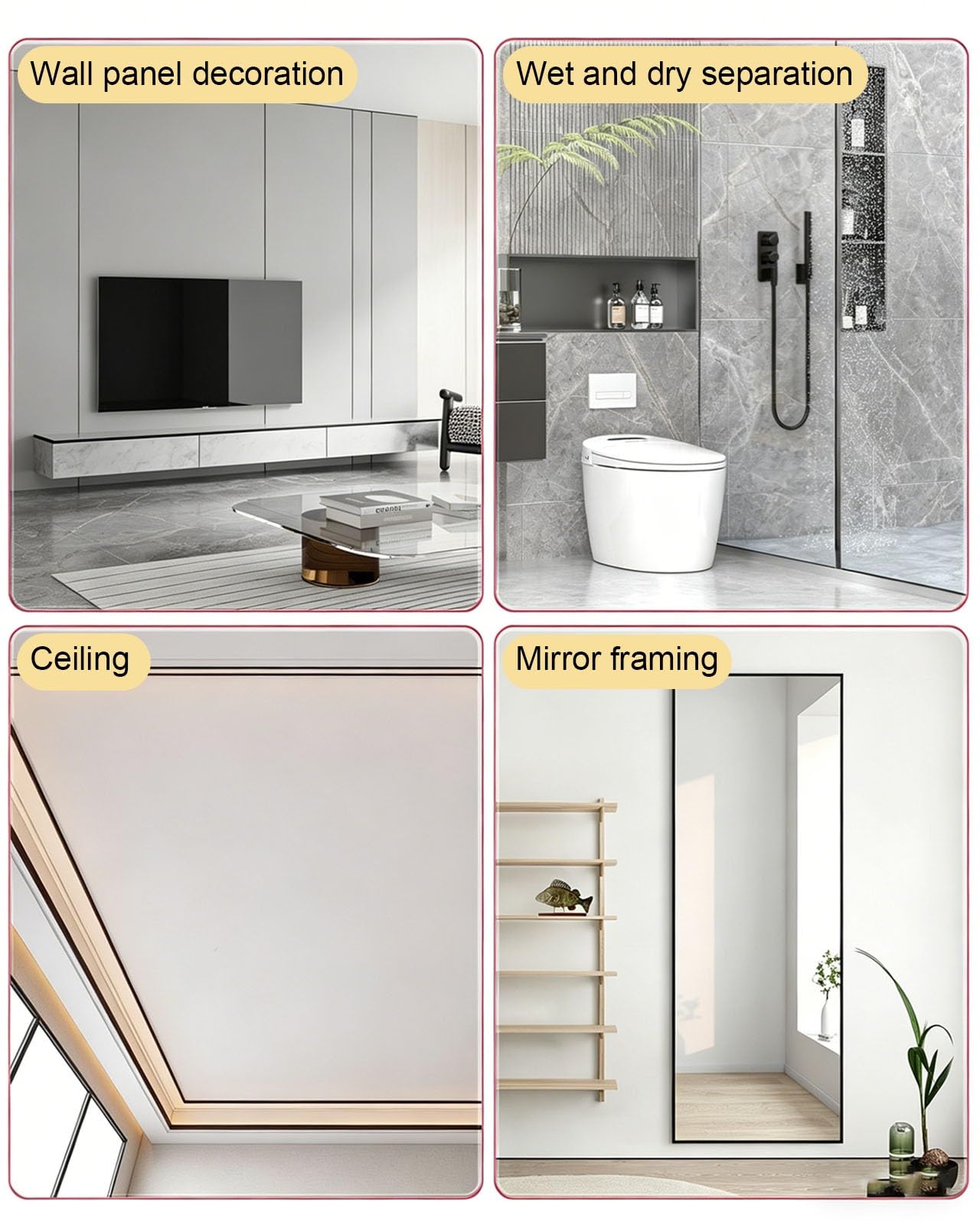 Silberfarbene 15 mm tiefe U-K-Aluminium-Kantenstreifen, zuschneidbare Schienen für Acryl- und Holzplatten, 1,5 m Länge, 10 mm Breite, perfekt für Heimwerker-Heimdekoration und Bastelarbeiten