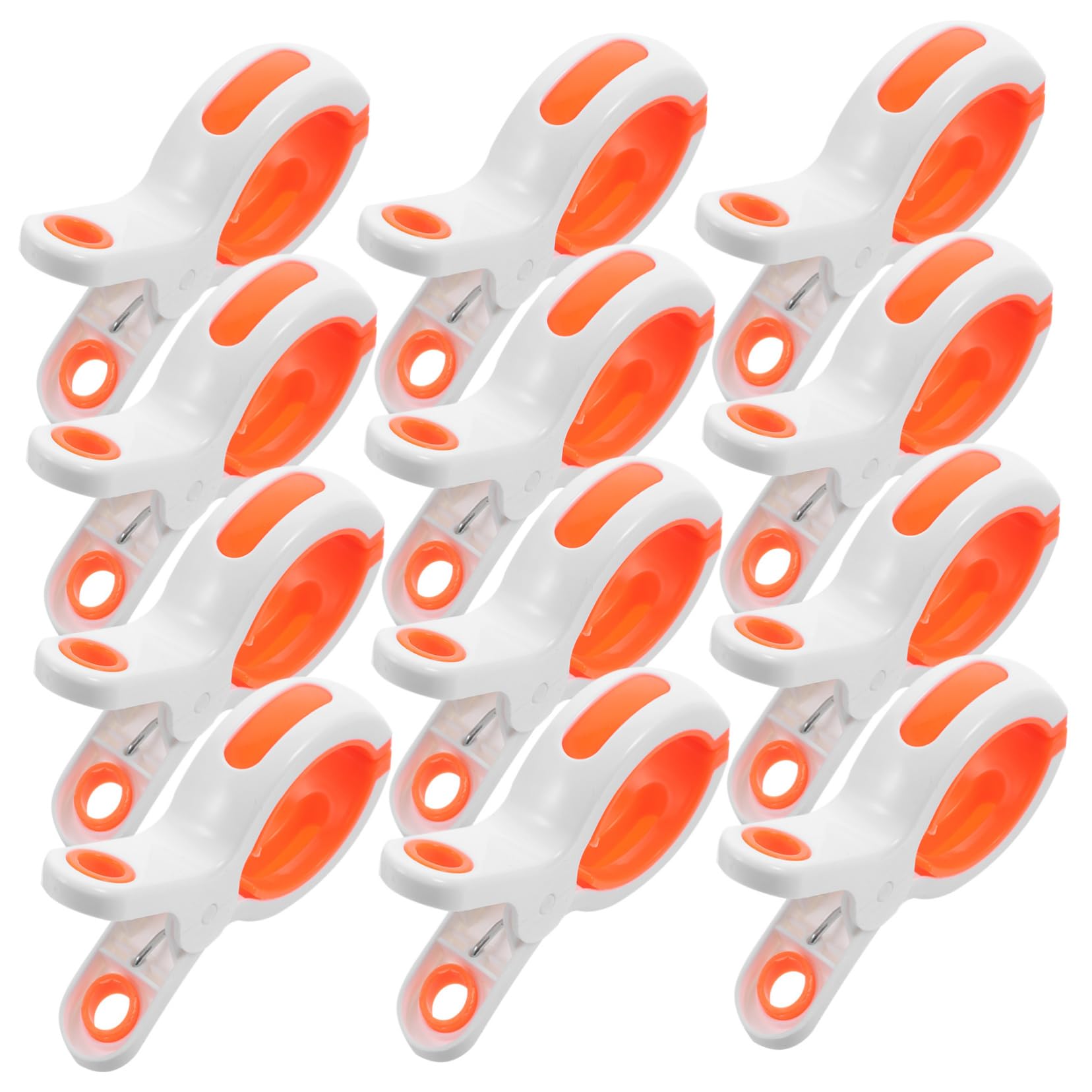 MAGICLULU 5 Sätze Strandkorb-Clip Wäscheklammerkorb Strandtuch-Clips Handtuchhalter Zubehör Für Strandkörbe Tragetasche Strand Plane Druckknöpfe An Der Bettdecke Liege Weiß Abs 12 Stück * 5