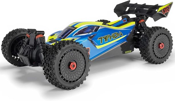 ARRMA RC Car 1/8 Typhon 4X4 RTR Brushed Buggy, Blue Battery and Charger Not Included, ARA4206V4T1