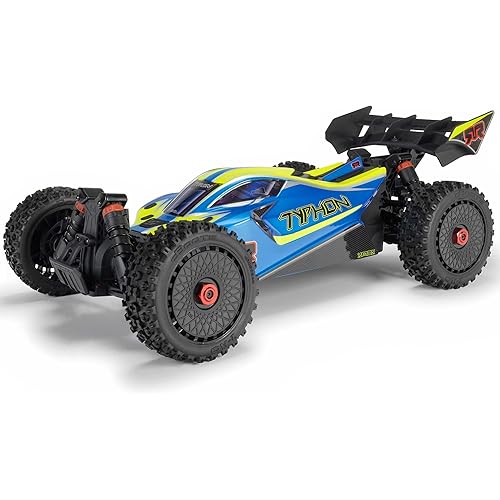 ARRMA RC Car 1/8 Typhon 4X4 RTR Brushed Buggy, Blue (Battery and Charger Not Included), ARA4206V4T1