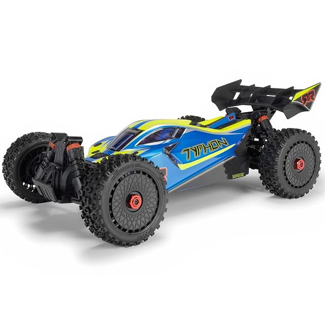 ARRMA RC Car 1 8 Typhon 4X4 RTR Brushed Buggy Blue Battery and Charger Not Included ARA4206V4T1
