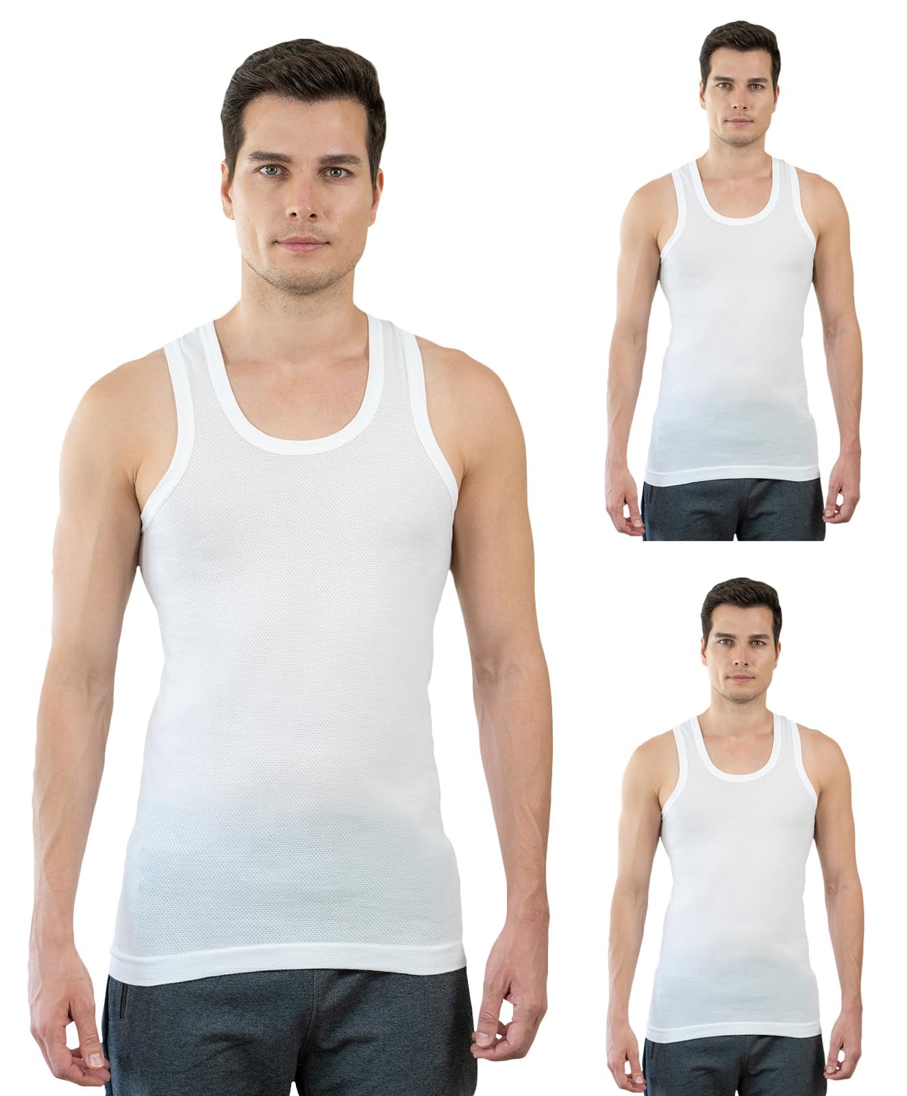 lux cozi Men's Cotton Solid Regular Fit Vest-picture-35