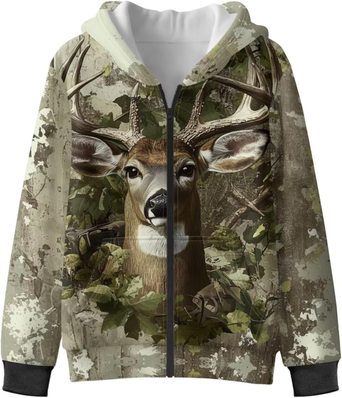 WELLFLYHOM Zip Up Boys Sweatshirt Graphic 6-16 Long Sleeve Fleece Lining Hoodie Kangaroo Pocket Full Zip Kids Sweater - Image 4