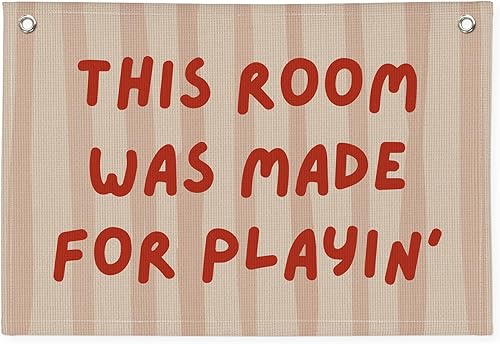 Miniatura 30 de Pancarta de Cueva de Pequeña Bebé, Decoración de Guardería para Niña, Decoración de Habitación para Niño y Niña Pequeños, Pancarta de Lienzo de Lino